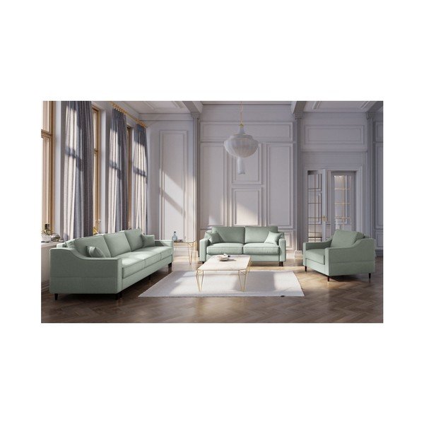 Светлозелен двуместен диван Narcisse - Mazzini Sofas-image-3