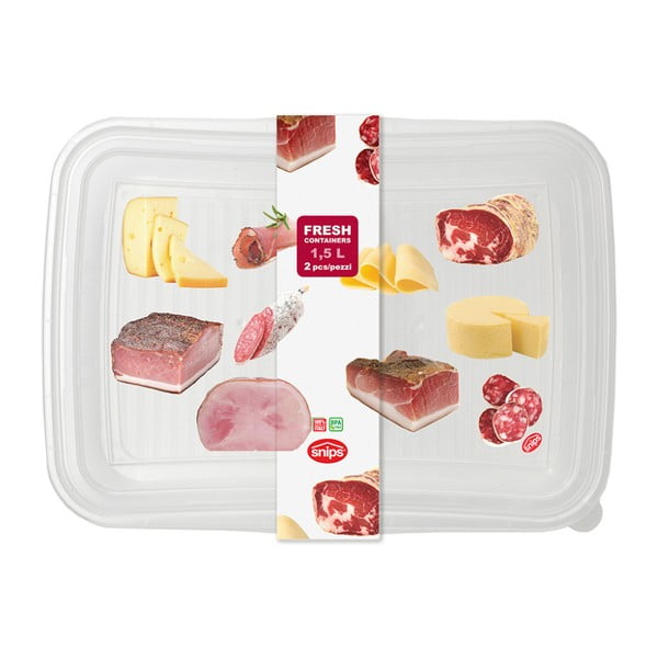 Комплект от 2 класически кутии за храна, 1,5 л - Snips-image-1