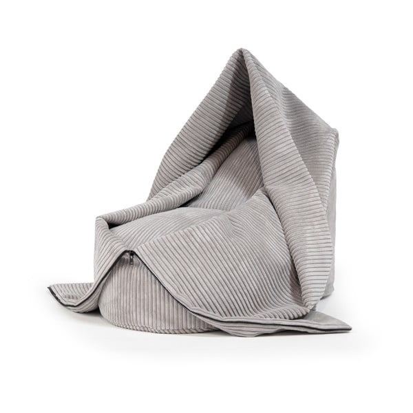 Кремав детски пуф от рипсено кадифе Cocoon 100 – SLOWDOWN-image-3