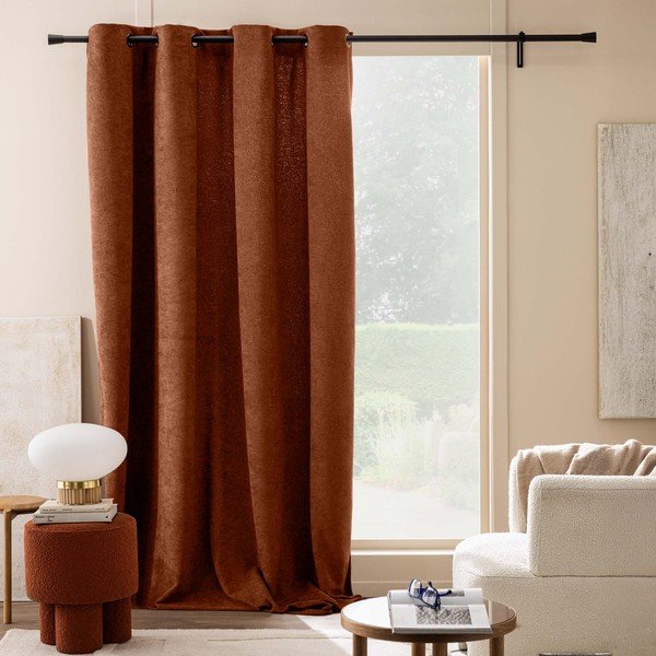 Теракотено перде от букле 140x260 cm Winona – douceur d'intérieur-image-3