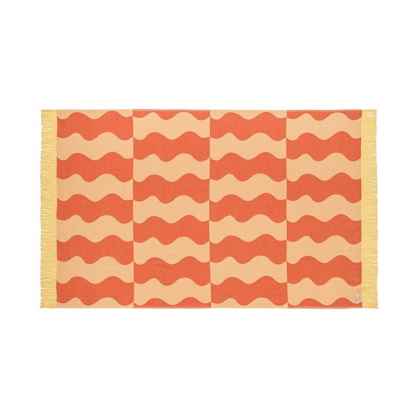 Жълта/оранжева памучна плажна кърпа 100x160 cm Nuno – noo.ma