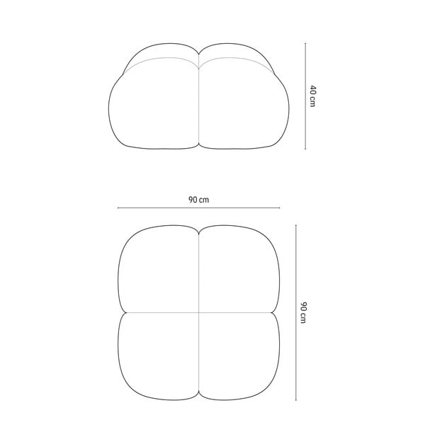 Тъмносиня кадифена табуретка Loretto – Cosmopolitan Design-image-4