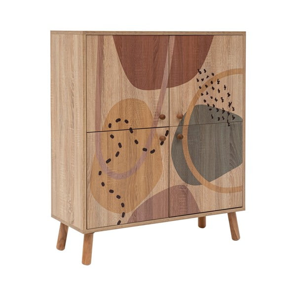 Шкафче от декор от дъб в естествен цвят 95x111 cm Multilux – Kalune Design-image-2