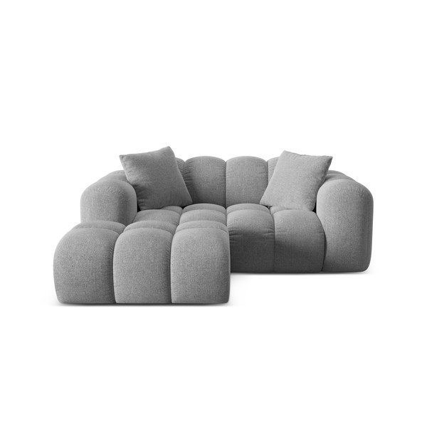 Светлосив шенилов ъглов диван (ляв ъгъл) Treno – Cosmopolitan Design