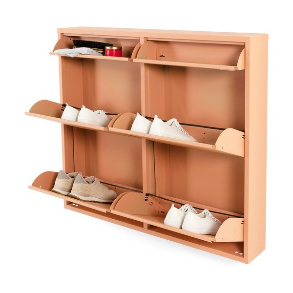 Метална накланяща се стойка за обувки в цвят сьомга 98x86x15 cm Billy – Spinder Design-image-3