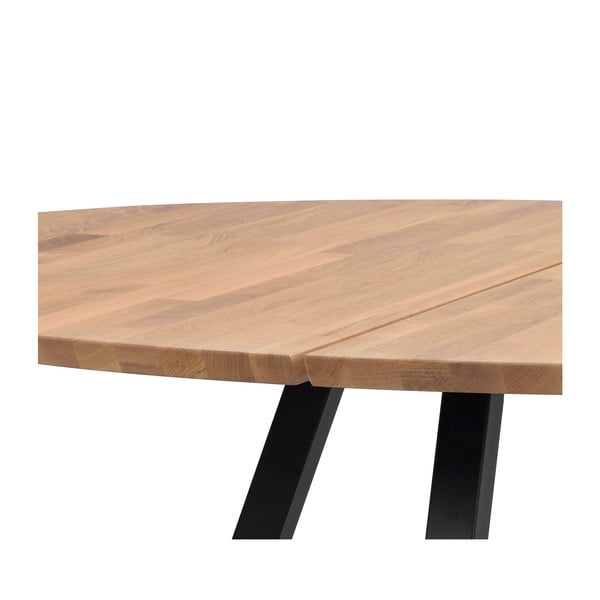 Кръгла маса за хранене с дъбов плот 150x150 cm Carradale - Rowico-image-1