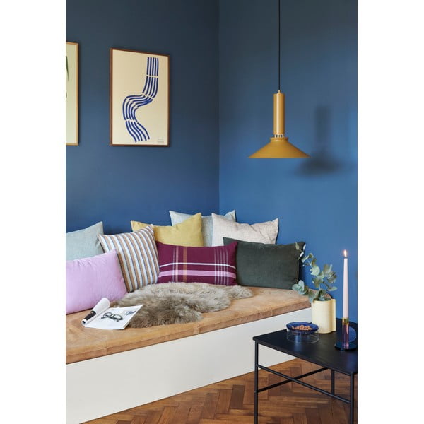 Червена памучна възглавница Сара, 60 x 40 cm - Hübsch-image-3