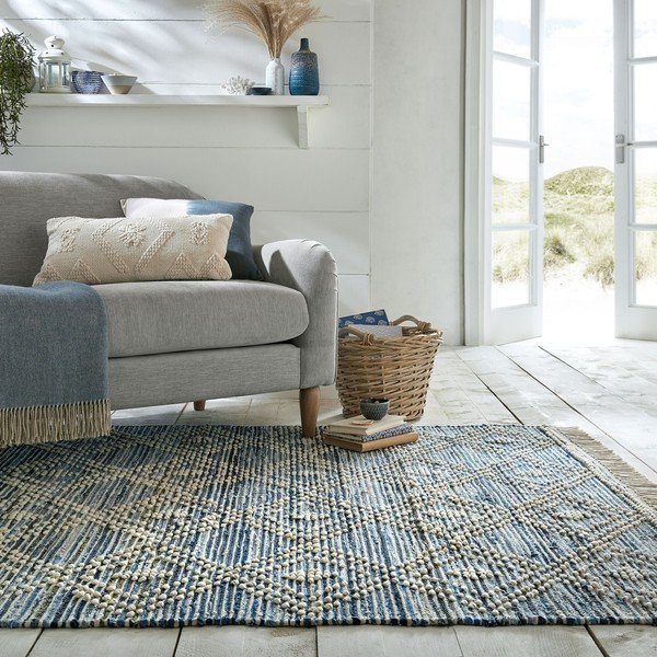 Син памучен килим , 120 x 170 cm Lissie - Flair Rugs-image-4