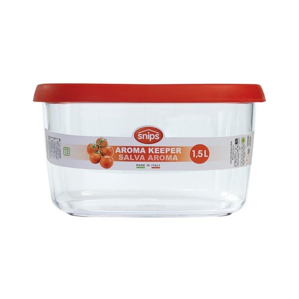 Červená dóza na potraviny Snips Snowflake, 1,5 l-image-1