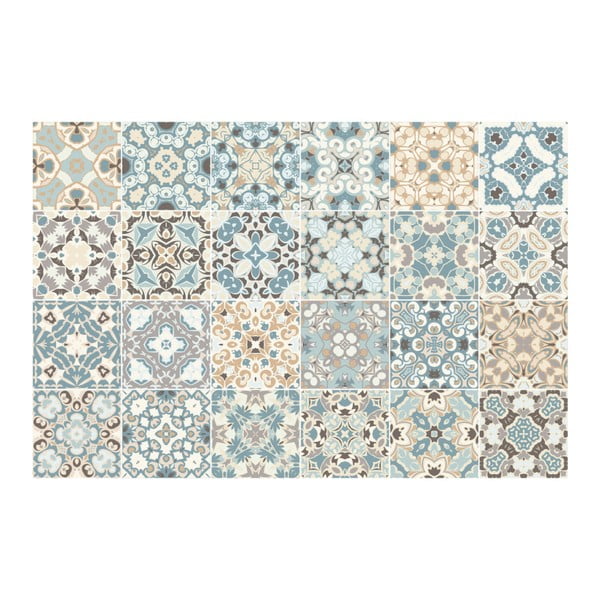 Комплект от 24 декоративни стикера за стена Подводна градина, 10 x 10 cm - Ambiance-image-2