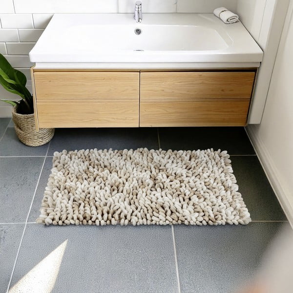 Бежов текстилен килим за баня 60x90 cm Lerici – Wenko-image-1