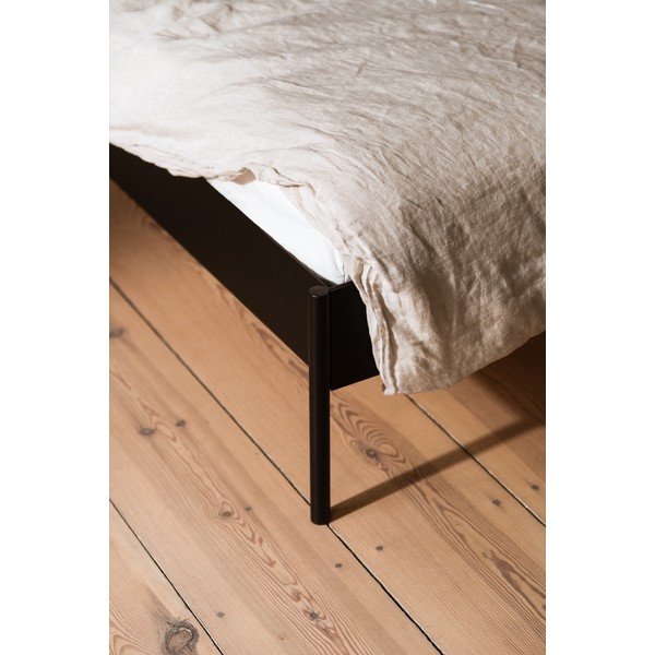 Бяло стоманено двойно легло 160x200 cm без табла с включена подматрачна рамка Eton Basic – noo.ma-image-4