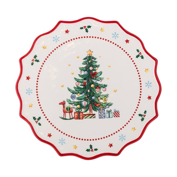 Керамична стойка за десерти с коледен мотив Naive – Bloomingville-image-2