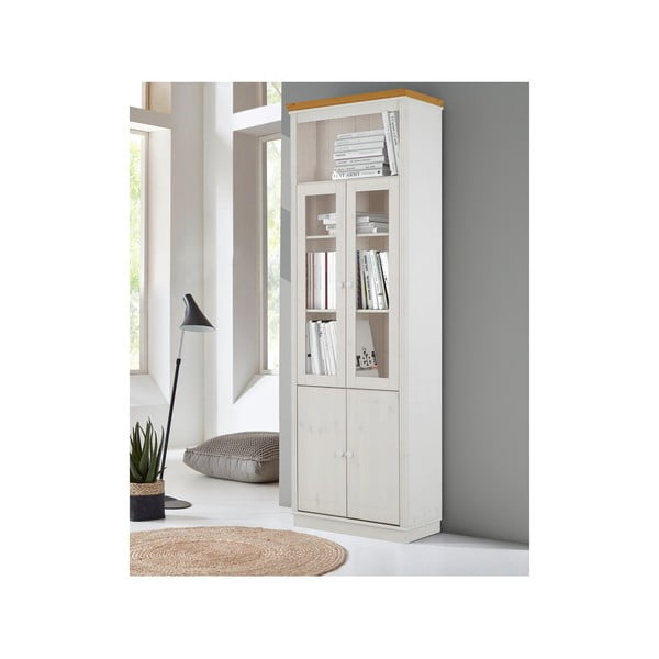 Бяла витрина от масивен бор 74x223 cm Anita – Støraa-image-3