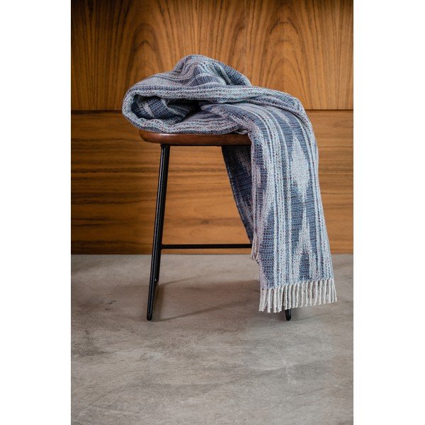 Синьо одеяло със съдържание на памук , 140 x 180 cm Zanzibar - Euromant-image-1