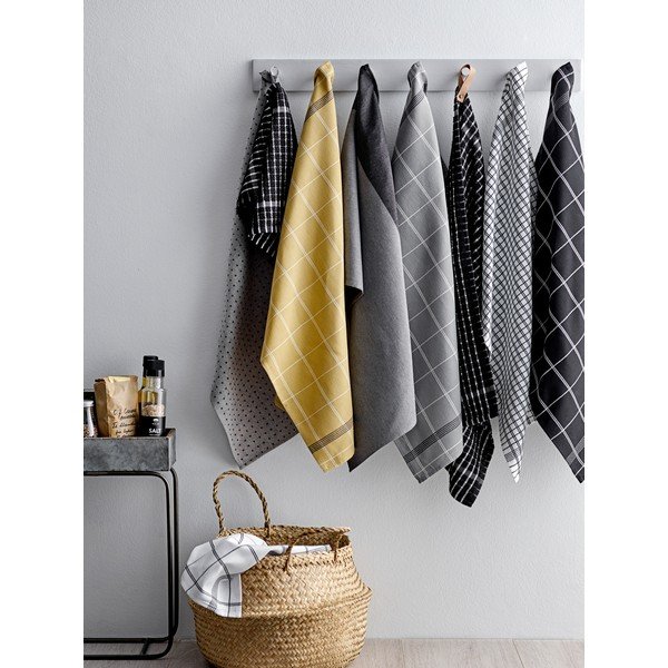 Жълта памучна кухненска кърпа Геометрична, 50 x 70 cm Minimal - Södahl-image-1