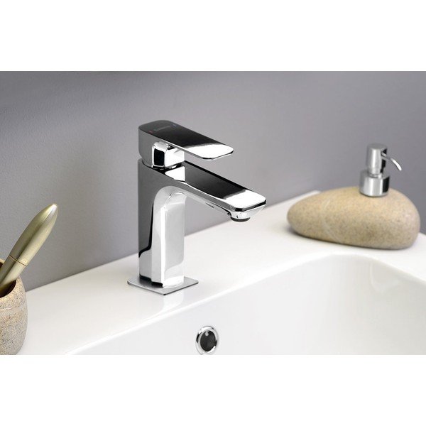 Стояща батерия за мивка в лъскаво-сребрист цвят Spy – Sapho-image-1