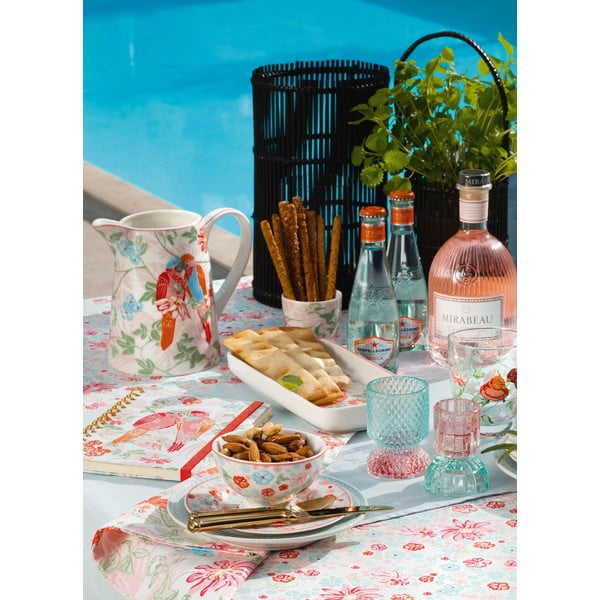 Розов и зелен стъклен свещник - Green Gate-image-1