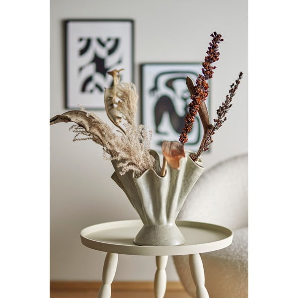 Бежова ръчно изработена ваза от камък Plier - Bloomingville-image-1