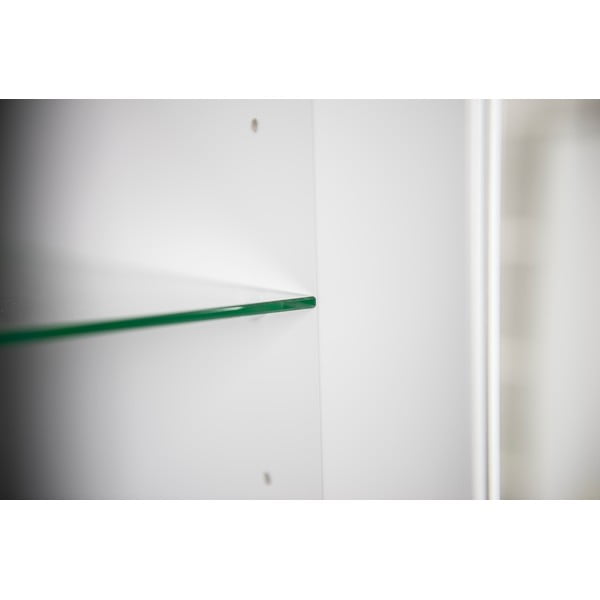 Сива витрина с крака от дъбово дърво, височина 175 cm Dot - Tenzo-image-1