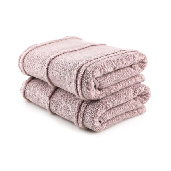 Розови кърпи в комплект от 2 бр. от тери 50x90 cm Arden – Foutastic