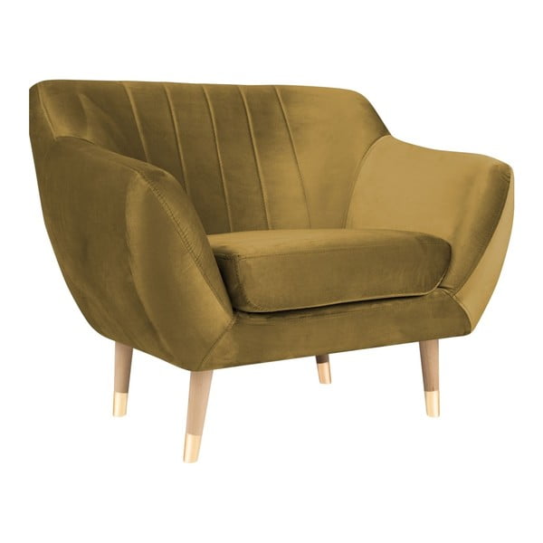 Кресло от златисто кадифе Benito - Mazzini Sofas-image-2