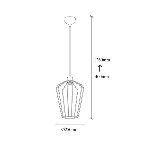 Черно метално висящо осветително тяло Opviq lights Desponia - Opviq lights-image-3