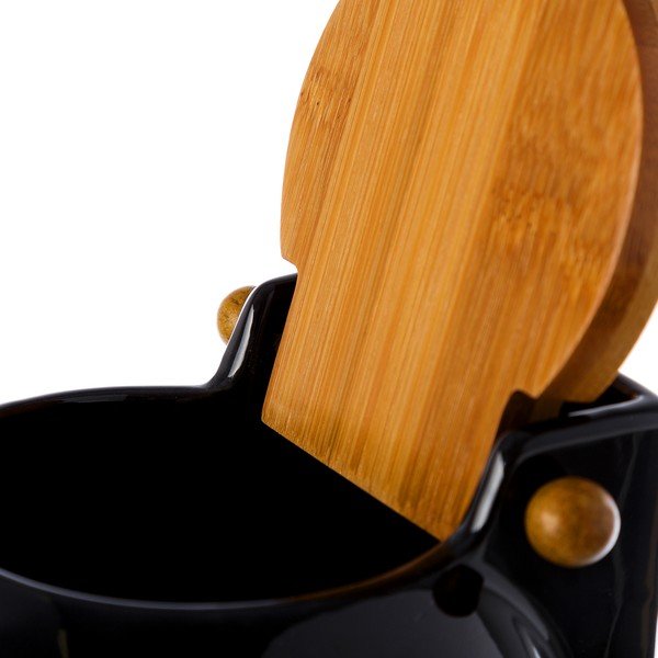 Černá dóza na sůl s víkem Unimasa Ceramic, 700 ml-image-3