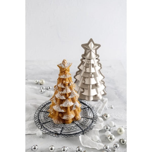 Бежова алуминиева форма за печене , 16 x 26 cm White Christmas Baking - Dr. Oetker-image-1