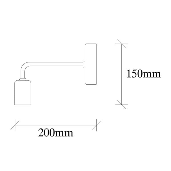 Черна метална стенна лампа Opviq lights Melia - Opviq lights-image-3