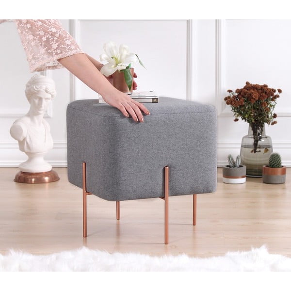 Сива табуретка Copper – Artie-image-3