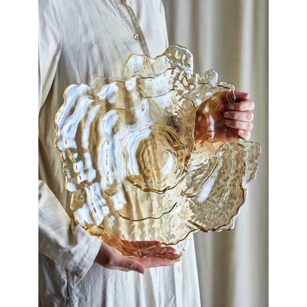 Бежова стъклена купа ø 38,5 cm Asimi – Bloomingville-image-3