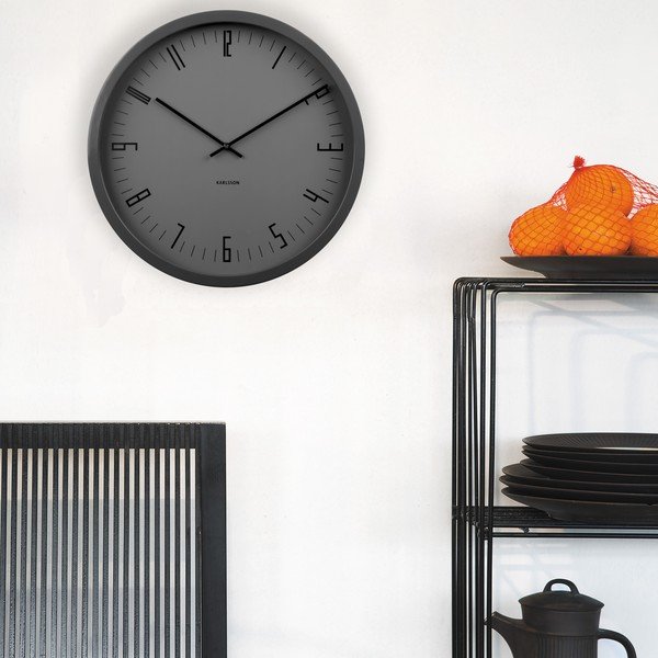 Šedé hodiny Present Time Cased Index-image-1