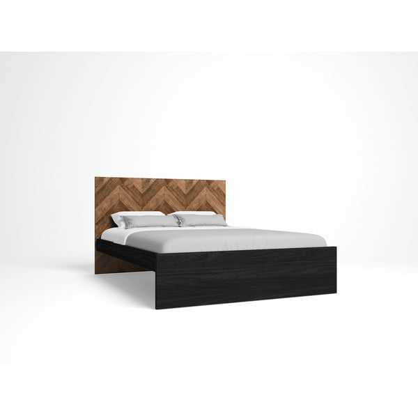 Двойно легло в черен/естествен цвят 160x200 cm Gio - Marckeric