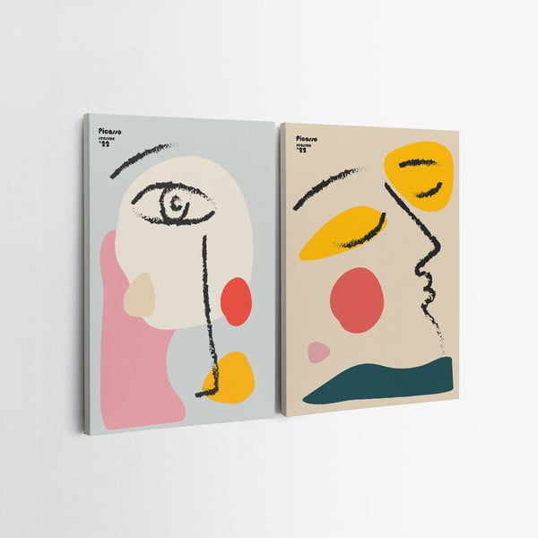 Картини в комплект от 2 бр. 50x70 cm Faces – Wallity-image-2