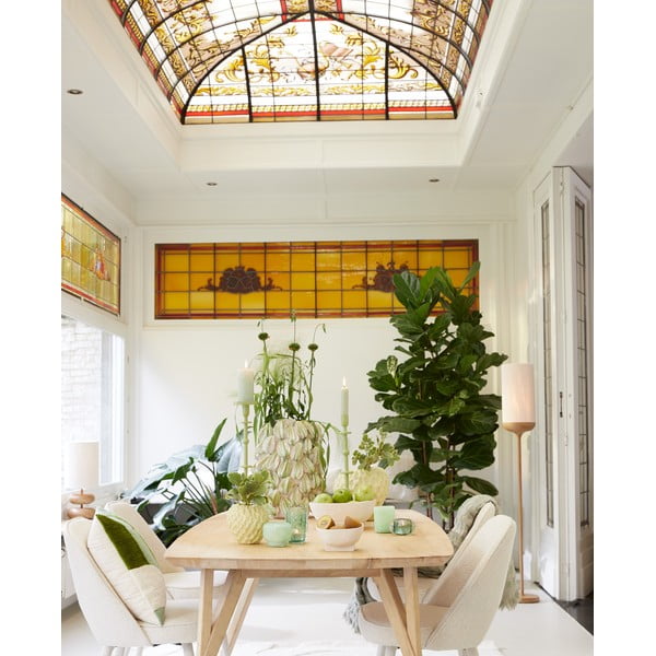 Подова лампа в естествен цвят с текстилен абажур (височина 159 cm) Dania – Light & Living-image-2