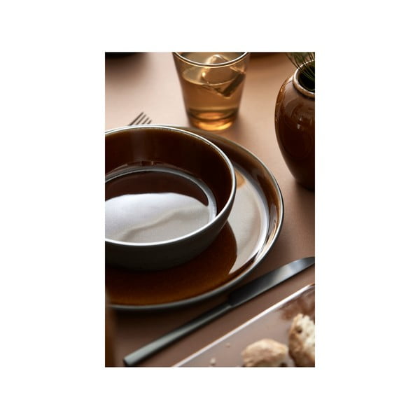 Черна/в кехлибарен цвят глинена чиния ø 27 cm Gastro Black/Amber – Bitz-image-3