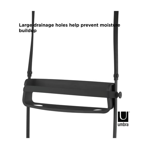 Черен висящ пластмасов рафт за баня Flex - Umbra-image-4