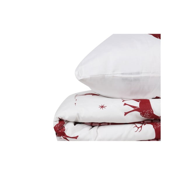 Спално бельо с чаршаф от памучна смес за двойно легло Claret Red, 200 x 220 cm Geyik - Mijolnir-image-4
