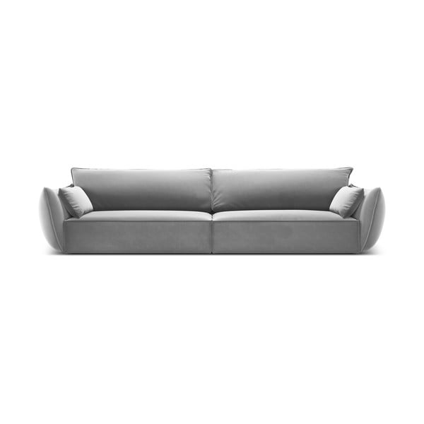 Светлосив кадифен диван 248 cm Vanda – Mazzini Sofas