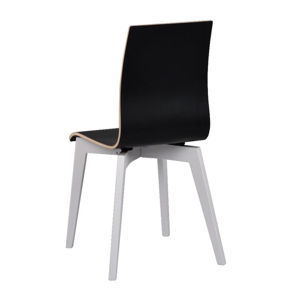 Черен трапезен стол с бели крака Grace - Rowico-image-2