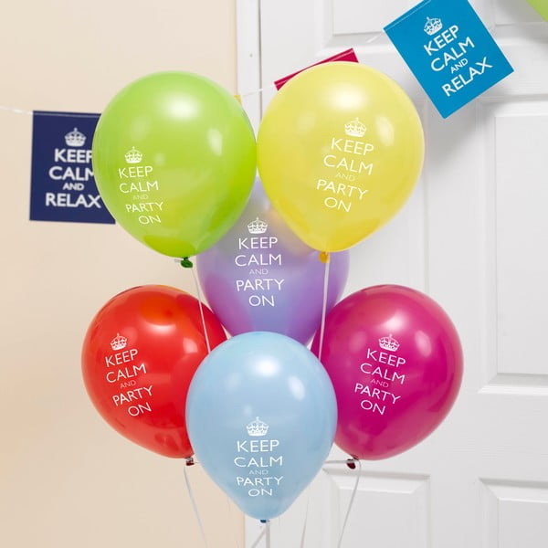 Комплект от 8 надуваеми балона Keep Calm - Neviti