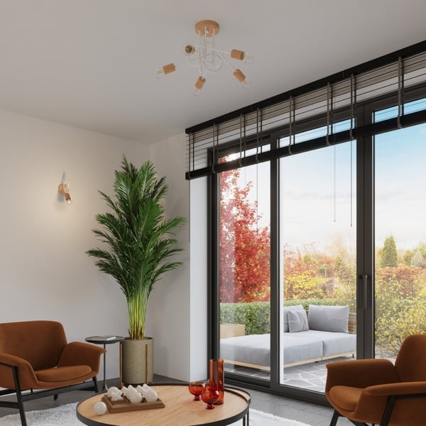 Осветително тяло за таван в естествен цвят 15x61 cm Tumber – Sollux-image-3