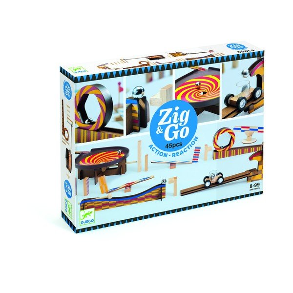 Детска дървена писта Zig Go, 45 части - Djeco-image-1