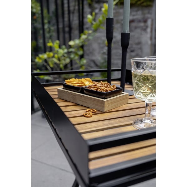 Черни керамични купи за сервиране в комплект от 2 части с поднос Elo - Wenko-image-1