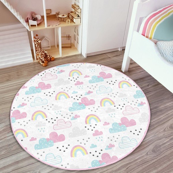 Бял детски килим ø 120 cm Comfort - Mila Home-image-2