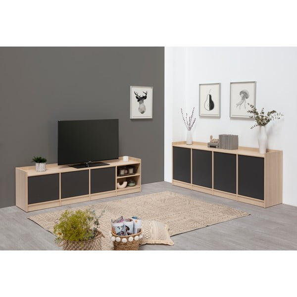 Антрацитно сив ТВ скрин с чекмеджета Antara - Marckeric-image-1