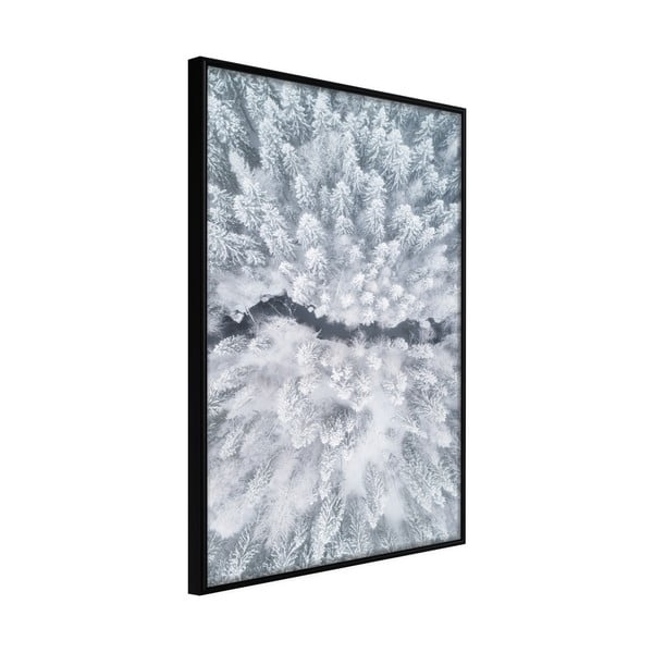 Плакат в рамка , 30 x 45 cm Winter Forest From a Bird's Eye View - Artgeist