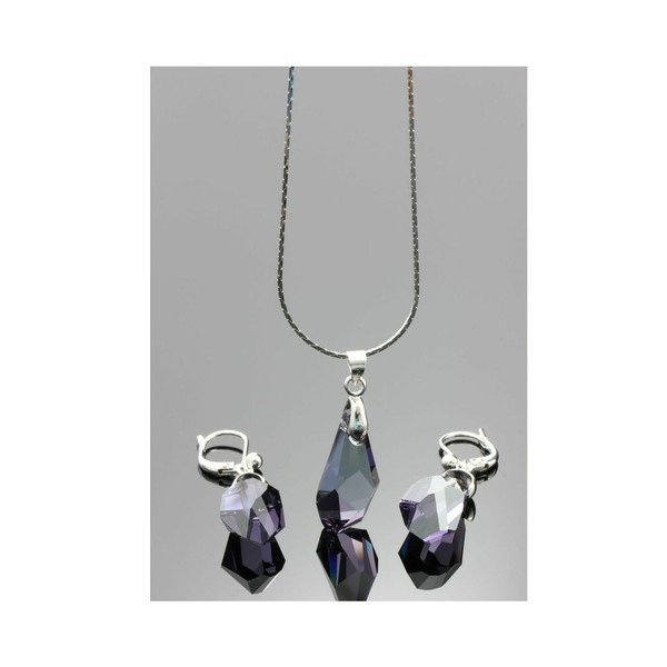 Комплект от колие и обеци Simplicity Dark - Yasmine-image-1