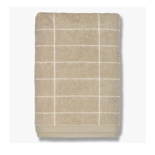 Бежова памучна кърпа за баня 70x140 cm Tile Stone - Mette Ditmer Denmark